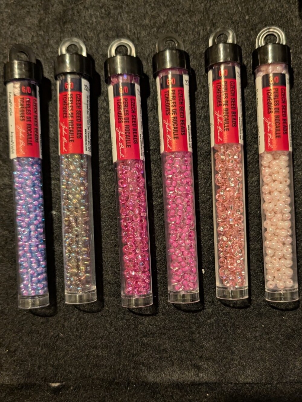 John Bead sz 6/0 Czech Glass Seed Beads 57 Tubes of Matte, Luster, Mix, SL, AB - Picture 8 of 13
